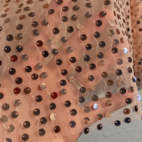 🆕 WT Sequence Pink LC Lauren Conrad top XL - Picture 5 of 14